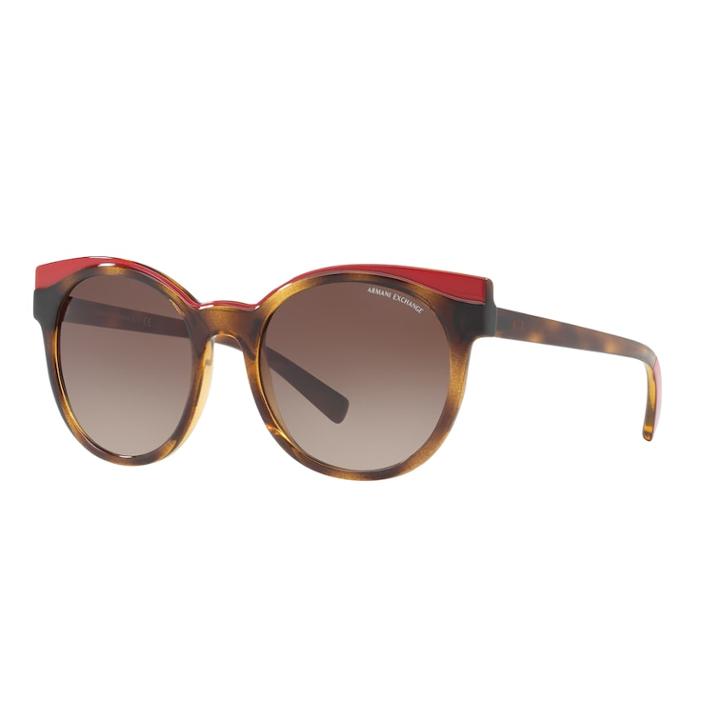 Armani Exchange Urban Attitude Ax4064s 53mm Round Gradient Sunglasses, Women's, Brown Over
