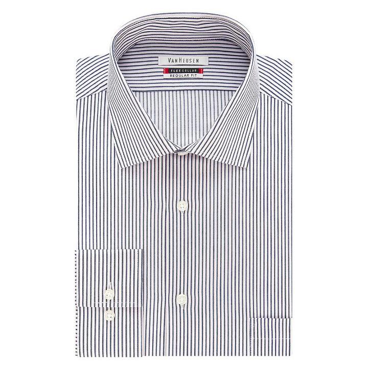 Men's Van Heusen Flex Collar Classic-fit Dress Shirt, Size: 15-32/33, Blue