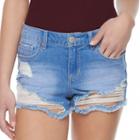 Juniors' Almost Famous Ripped Shortie Jean Shorts, Girl's, Size: 13, Blue Other