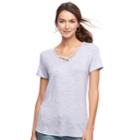 Women's Sonoma Goods For Life&trade; Crisscross Tee, Size: Large, Med Purple