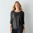 Women's Sonoma Goods For Life&trade; French Terry Dolman Top, Size: Large, Black