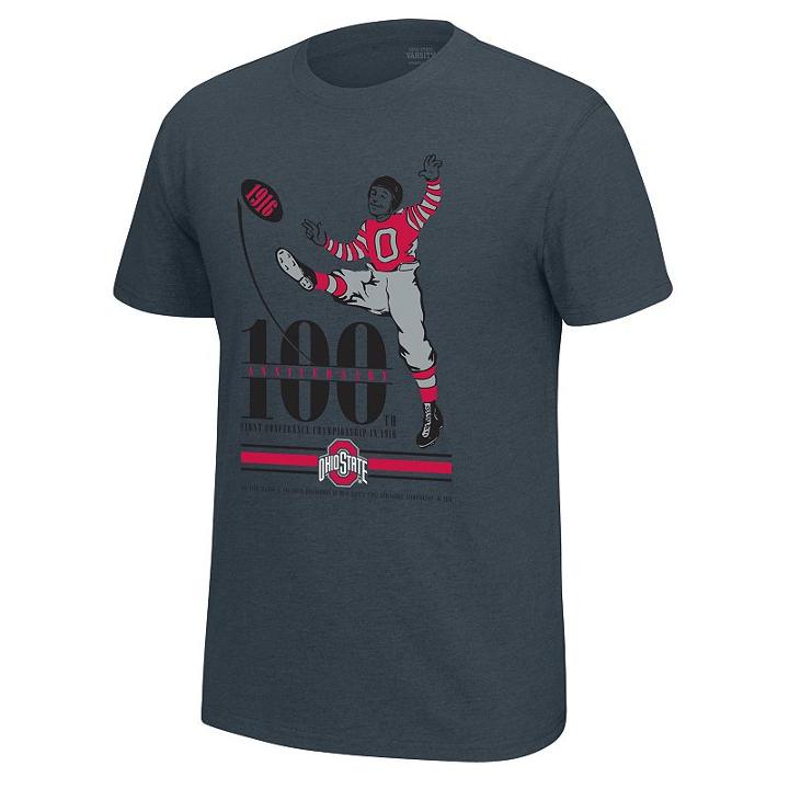 Men's Ohio State Buckeyes Staple Tee, Size: Large, Grey (charcoal)