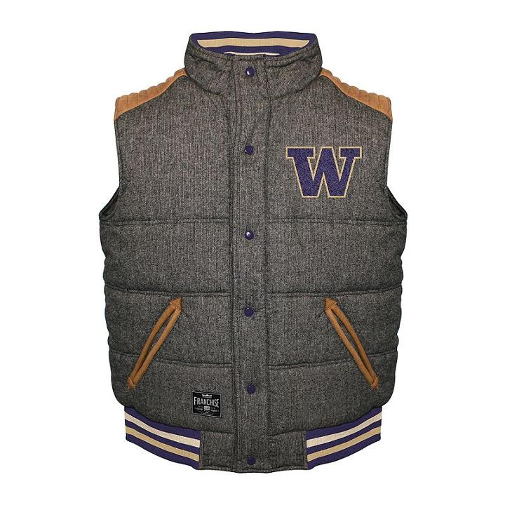 Men's Franchise Club Washington Huskies Legacy Reversible Vest, Size: Medium, Grey
