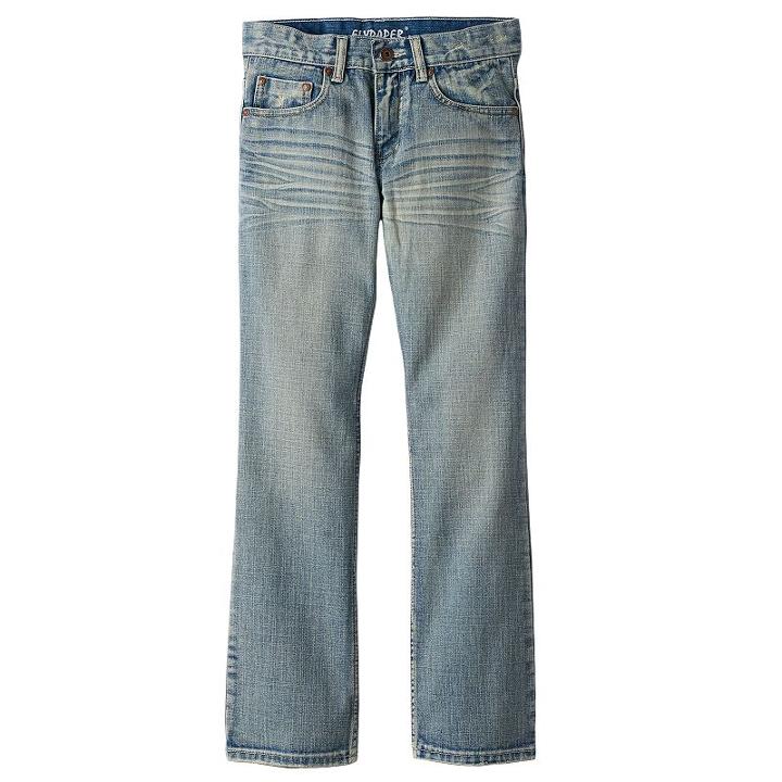 Boys 8-20 Flypaper Frayed Boot Jeans, Boy's, Size: 18, Blue