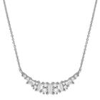 Emotions Sterling Silver Cubic Zirconia Statement Necklace, Women's, White
