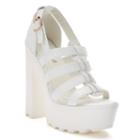 Nyla Stella Women's Platform High Heels, Girl's, Size: 7, White Oth