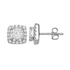Forever Brilliant 1 9/10 Carat T.w. Lab-created Moissanite 14k White Gold Halo Stud Earrings, Women's