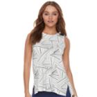 Women's Apt. 9&reg; Zipper Accent Tank, Size: Small, Drk Purple