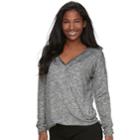 Women's Juicy Couture Embellished Crossover Top, Size: Large, Light Grey