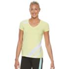 Women's Fila Sport&reg; Stripe Short Sleeve Tee, Size: Medium, Brt Green