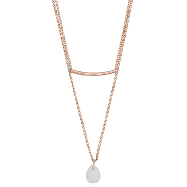 Lc Lauren Conrad Multi-layer Pendant Necklace, Women's, White