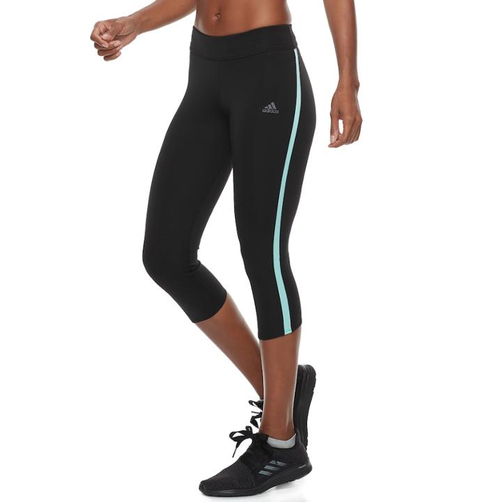 Women's Adidas Response Capri Leggings, Size: Large, Black