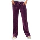 Women's Juicy Couture Bootcut Velour Pants, Size: L Long, Purple