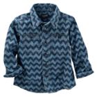 Boys 4-12 Oshkosh B'gosh&reg; Denim Wave Print Button-up Shirt, Boy's, Size: 12, Blue Other