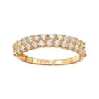 Cubic Zirconia 10k Gold Ring, Women's, Size: 9, White