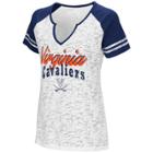 Women's Campus Heritage Virginia Cavaliers Notch-neck Raglan Tee, Size: Xl, White Oth