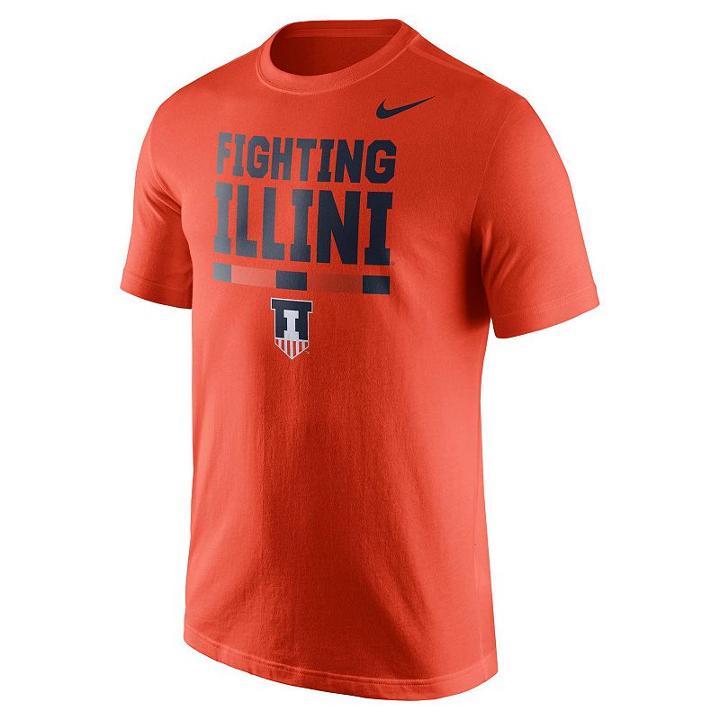 Men's Nike Illinois Fighting Illini Local Verbiage Tee, Size: Small, Orange