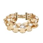 Dana Buchman Hammered Disc Multi Strand Bracelet, Women's, Gold
