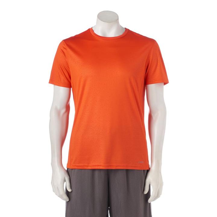 Men's Tek Gear&reg; Embossed Core Performance Drytek Tee, Size: Small, Orange