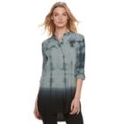 Women's Rock & Republic&reg; Tie-dye High-low Tunic, Size: Xl, Med Grey
