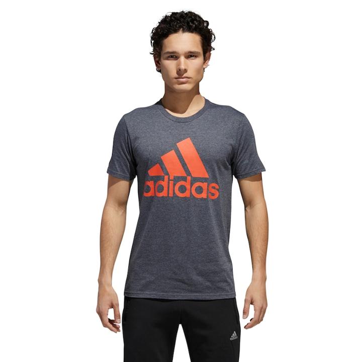 Men's Adidas Logo Tee, Size: Xl, Dark Grey