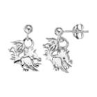 Dayna U South Carolina Gamecocks Sterling Silver Drop Earrings, Women's, Grey