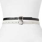 Apt. 9&reg; Reversible Skinny Belt Set, Women's, Size: Medium, Oxford
