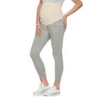 Maternity A:glow Belly Panel Cropped Skinny Pants, Women's, Size: 14-mat, Med Grey