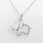 10k White Gold 1/10-ct. T.w. Diamond Elephant Pendant, Women's, Size: 18