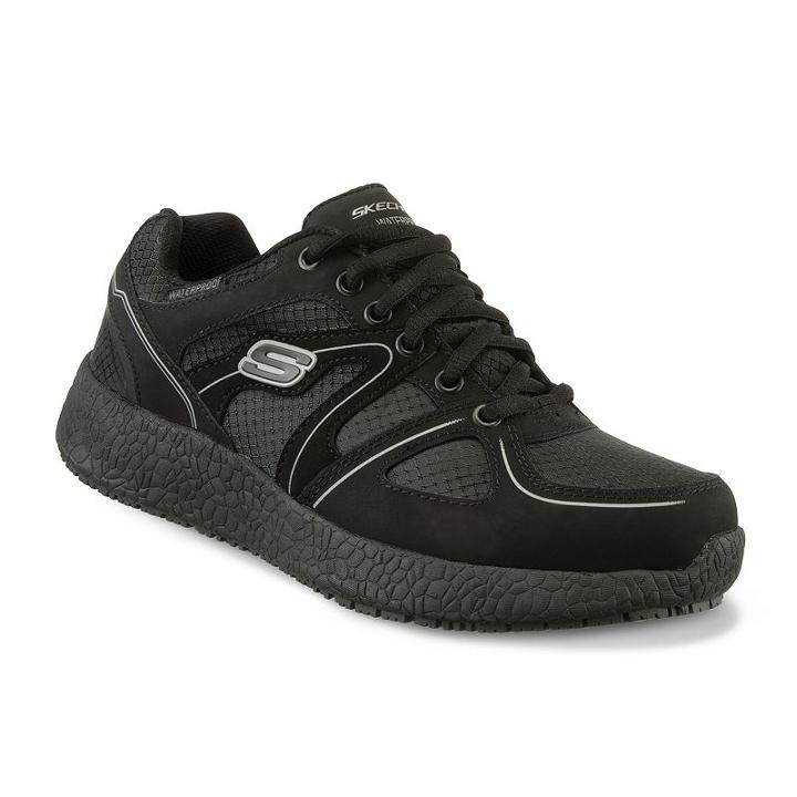 Skechers Work Relaxed Fit Burst Sr Gwinner Women's Waterproof Shoes, Size: 7, Grey (charcoal)