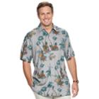 Big & Tall Batik Bay Tropical Button-down Shirt, Men's, Size: Xxl Tall, Light Grey
