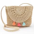 Girls 4-16 Crochet Tassel Crossbody Bag, Girl's, Natural