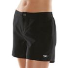Speedo Solid Board Shorts - Women's, Size: Large, Black