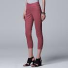 Women's Simply Vera Vera Wang Pull-on Capri Jeggings, Size: 16, Med Pink