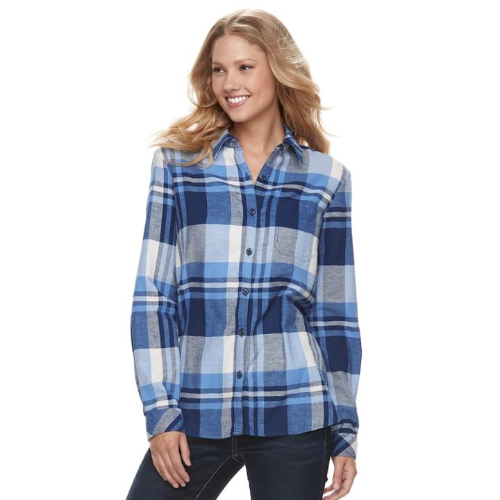 Women's Dickies Plaid Shirt, Size: Xxl, Blue