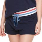 Madden Nyc Juniors' Plus Size Drawstring Varsity Shorts, Girl's, Size: 2xl, Blue (navy)