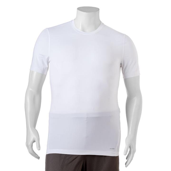Big & Tall Tek Gear&reg; Dry Tek Base Layer Tee, Men's, Size: Xl Tall, White