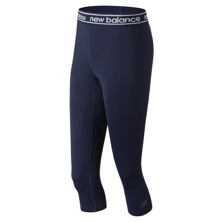 Women's New Balance Accelerate Capri Leggings, Size: Small, Blue