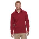 Men's Haggar&reg; Classic-fit Sweater Fleece Quarter-zip Pullover, Size: Large, Brt Red