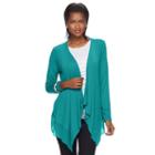 Women's Dana Buchman Open-front Cardigan, Size: Xl, Green Oth