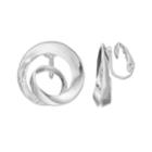 Dana Buchman Swirl Clip-on Stud Earrings, Women's, Silver