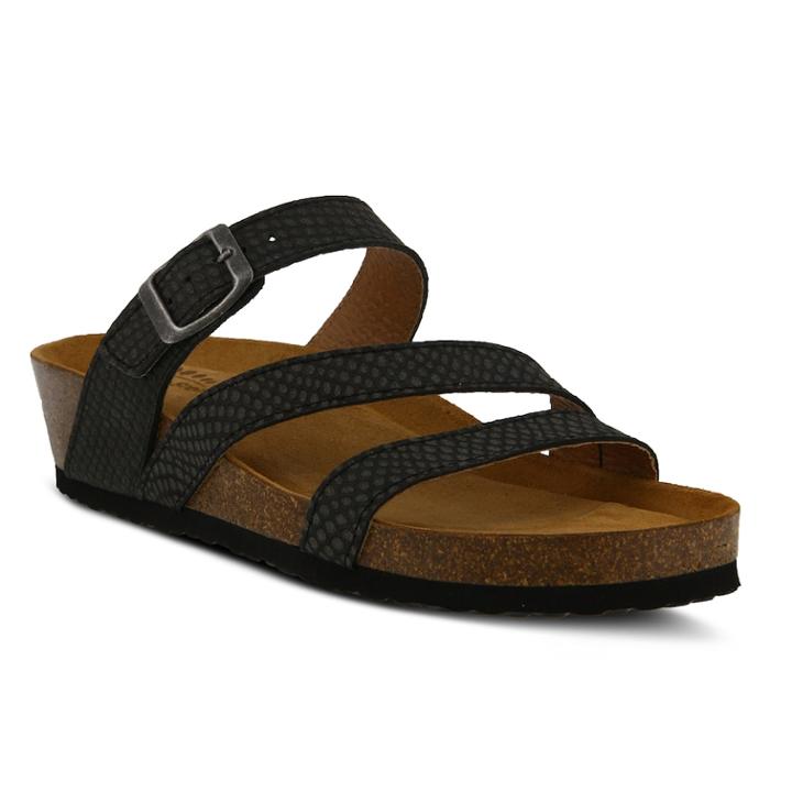 Spring Step Women's Strappy Sandals, Size: 42, Black