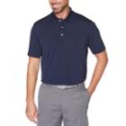 Men's Grand Slam Textured Polo, Size: Xl, Med Blue