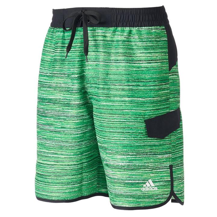 Men's Adidas Tv Noise Microfiber Volley Swim Trunks, Size: Xxl, Green