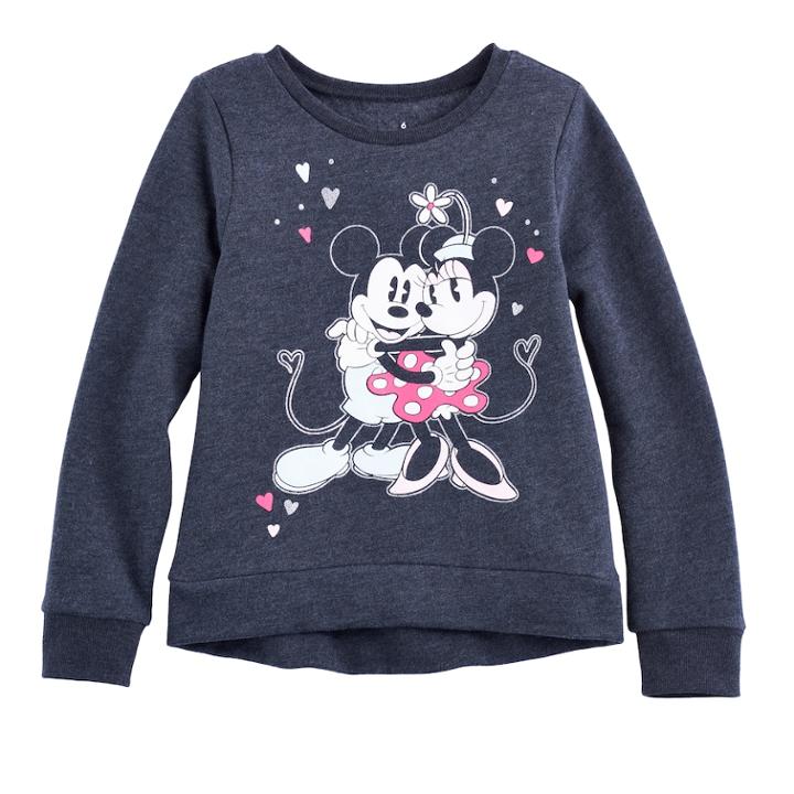 Disney's Mickey Mouse & Minnie Mouse Girls 4-10 High-low Fleece Pullover By Jumping Beans&reg;, Size: 6, Black