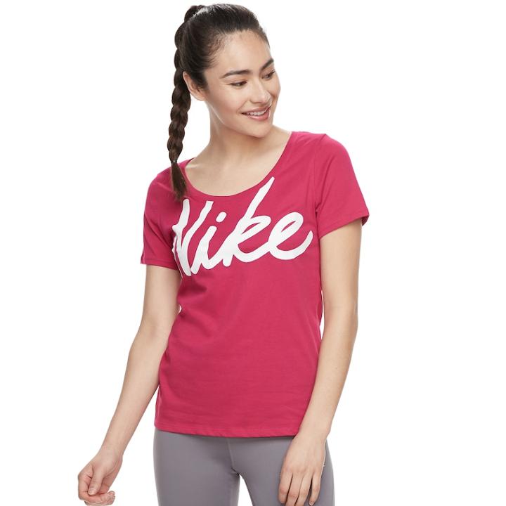 Women's Nike Dry Training Graphic T-shirt, Size: Medium, Pink