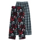 Boys 6-16 Cuddl Duds Fleece Sports 2-pack Lounge Pants, Size: 8, Oxford