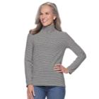 Women's Croft & Barrow&reg; Essential Turtleneck Top, Size: Xs, Black