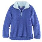 Girls 7-16 & Plus Size So&reg; 1/4-zip Sherpa Pullover, Size: 14 1/2, Blue