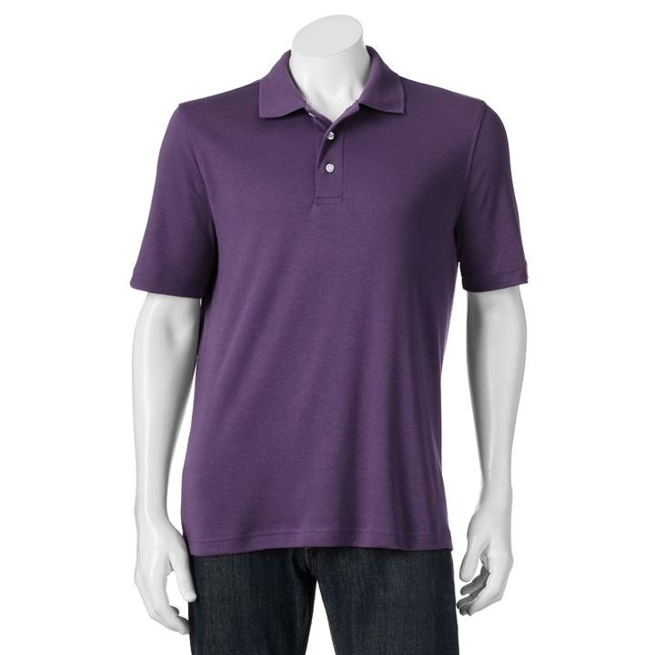 Men's Croft & Barrow&reg; Signature Polo, Size: Large, Drk Purple